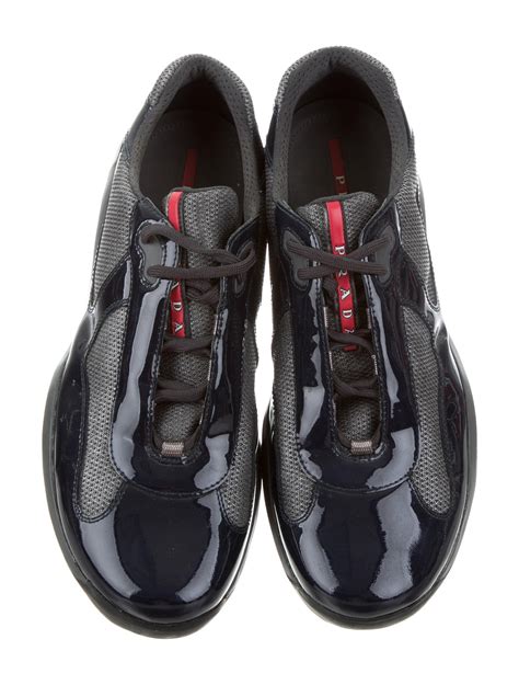 prada patent leather sneakers men